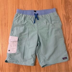 Boys Patagonia Light Green Swim Shorts